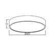 LED Stropné svietidlo BLADE 3u1 36W - Biele okruhle - Image 4