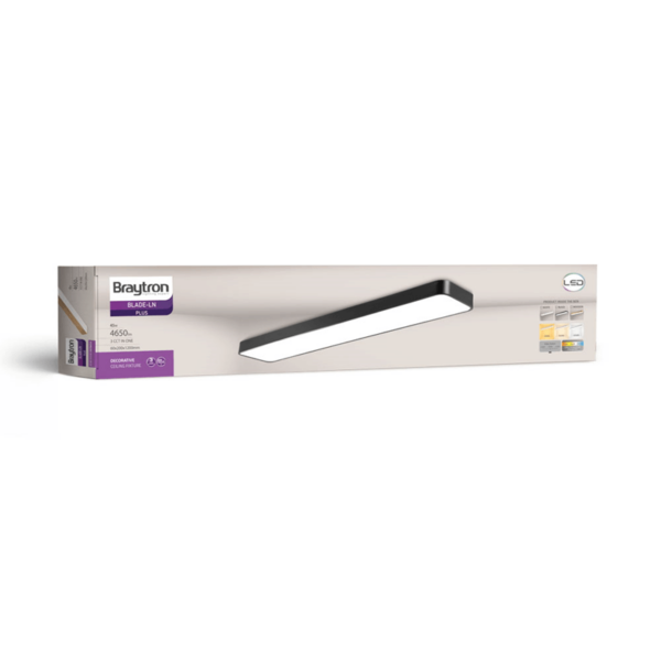 LED Stropné svietidlo BLADE 3u1 45W – Čierne pravouhle - Image 4